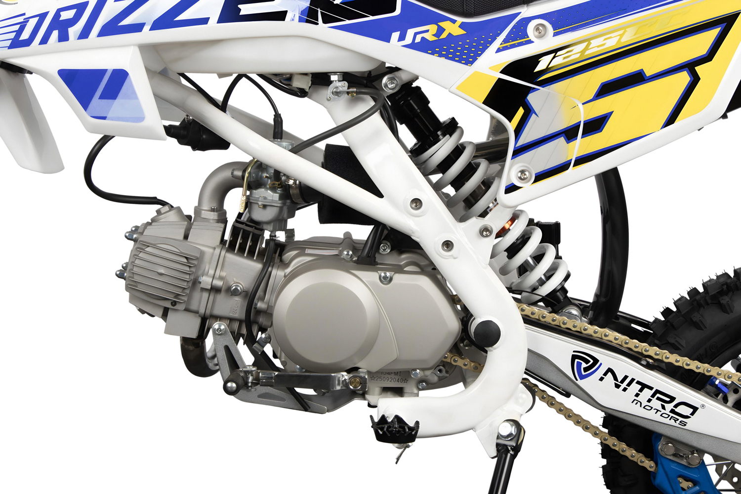 125cc kindercrossmotor Drizzel 4 versnellingen URX 14/12 - Afbeelding 9