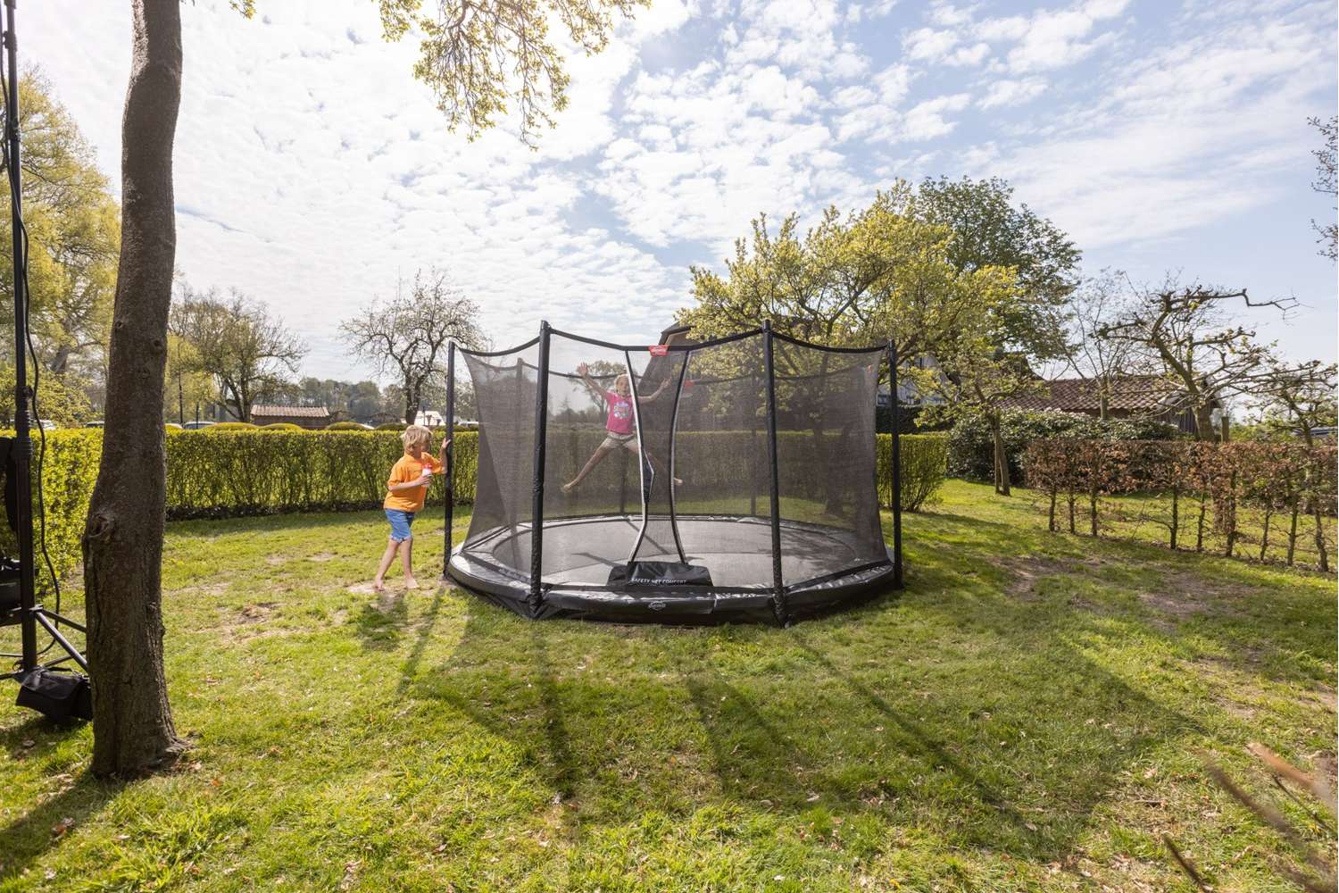 BERG Favorit InGround 430 Grey + Safety Net Comfort - Afbeelding 2