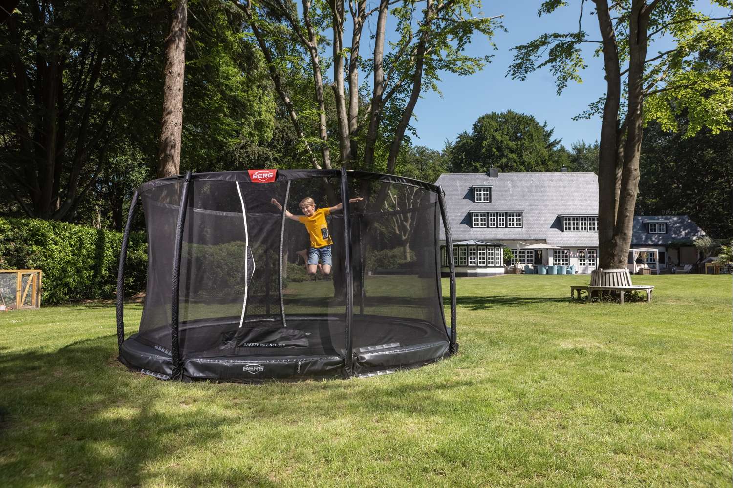 BERG Elite InGround 430 Grey + Safety Net DLX XL - Afbeelding 10