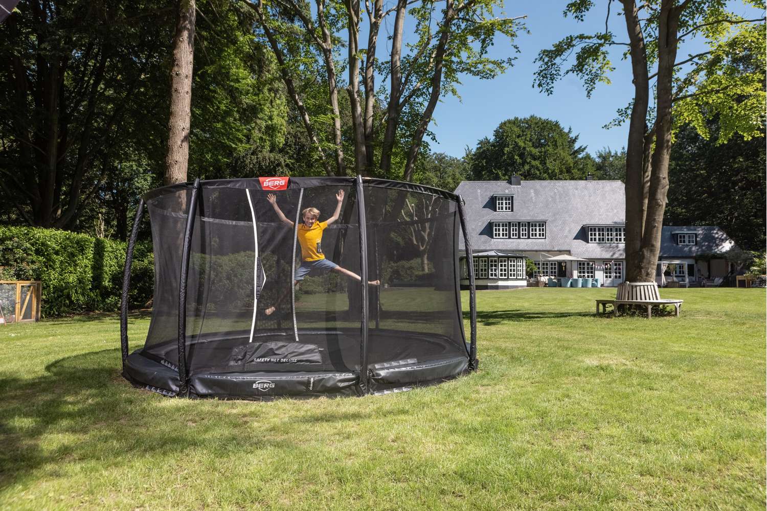 BERG Elite InGround 430 Grey + Safety Net DLX XL - Afbeelding 11