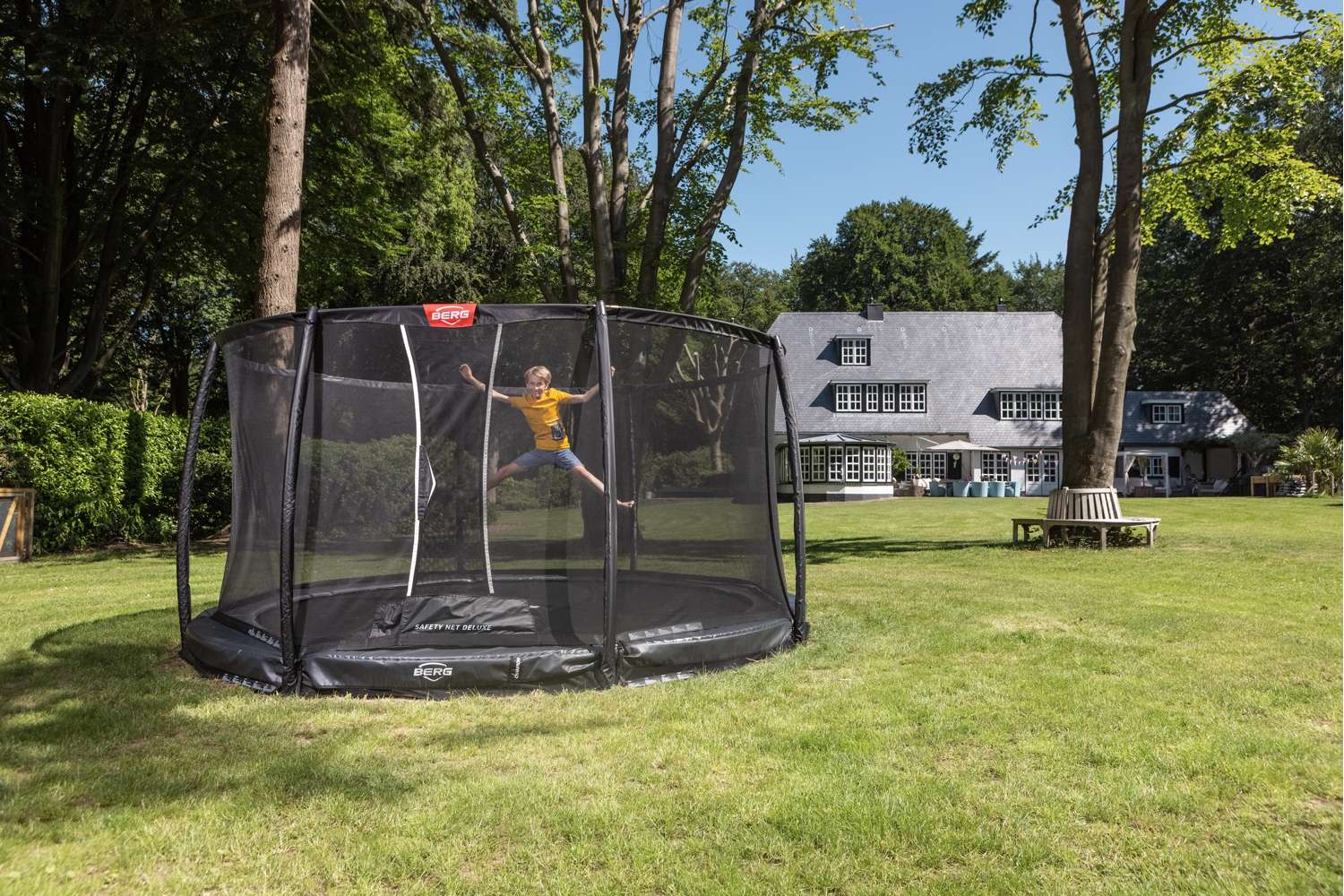 BERG Elite InGround 430 Grey + Safety Net DLX XL - Afbeelding 12