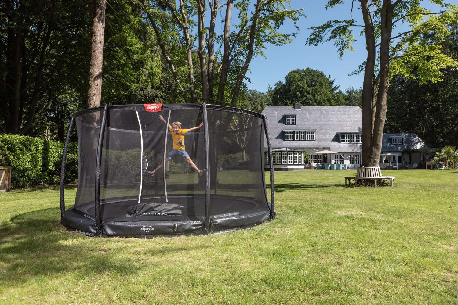 BERG Elite InGround 430 Grey + Safety Net DLX XL - Afbeelding 13