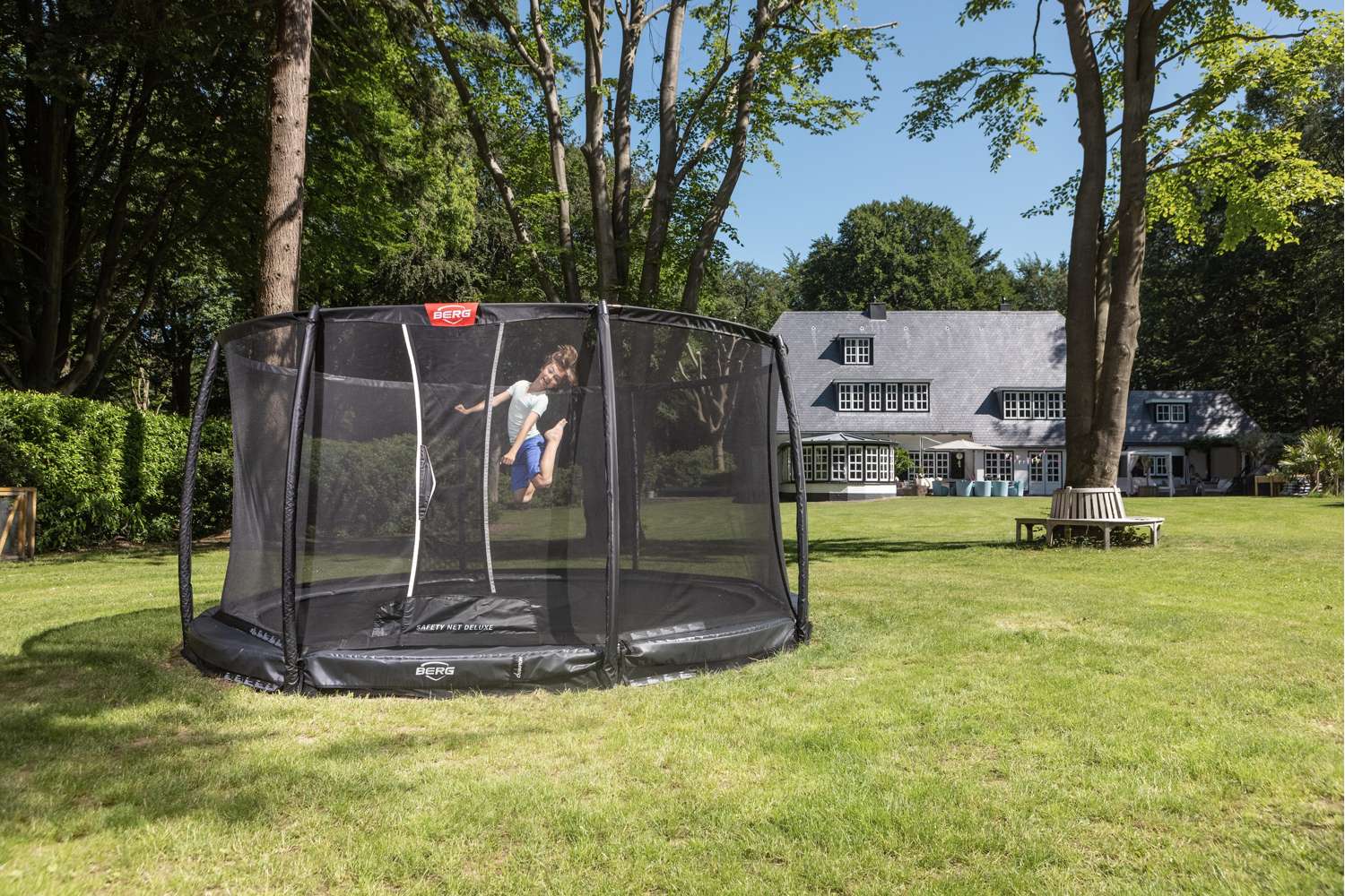 BERG Elite InGround 430 Grey + Safety Net DLX XL - Afbeelding 14