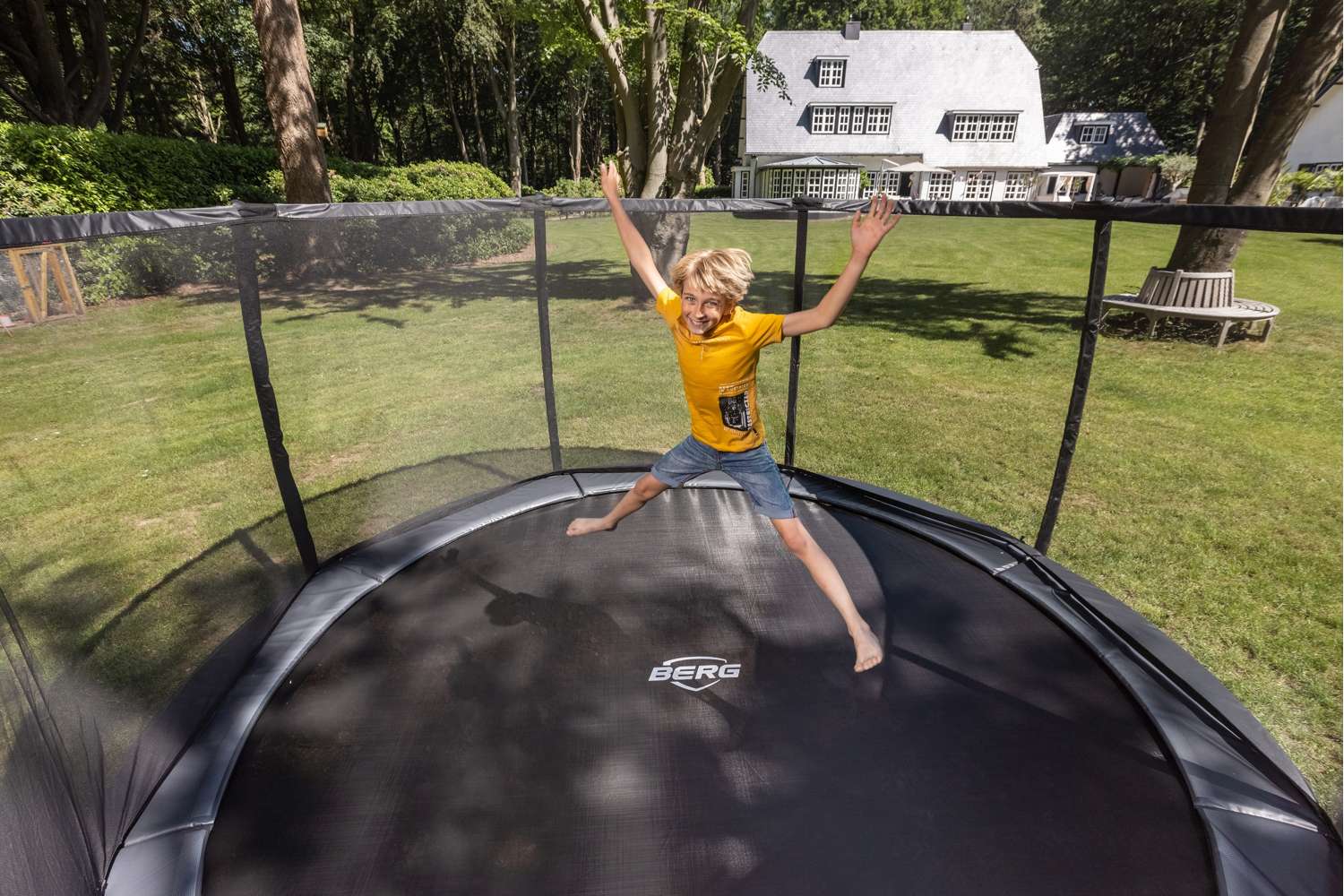 BERG Elite InGround 430 Grey + Safety Net DLX XL - Afbeelding 2