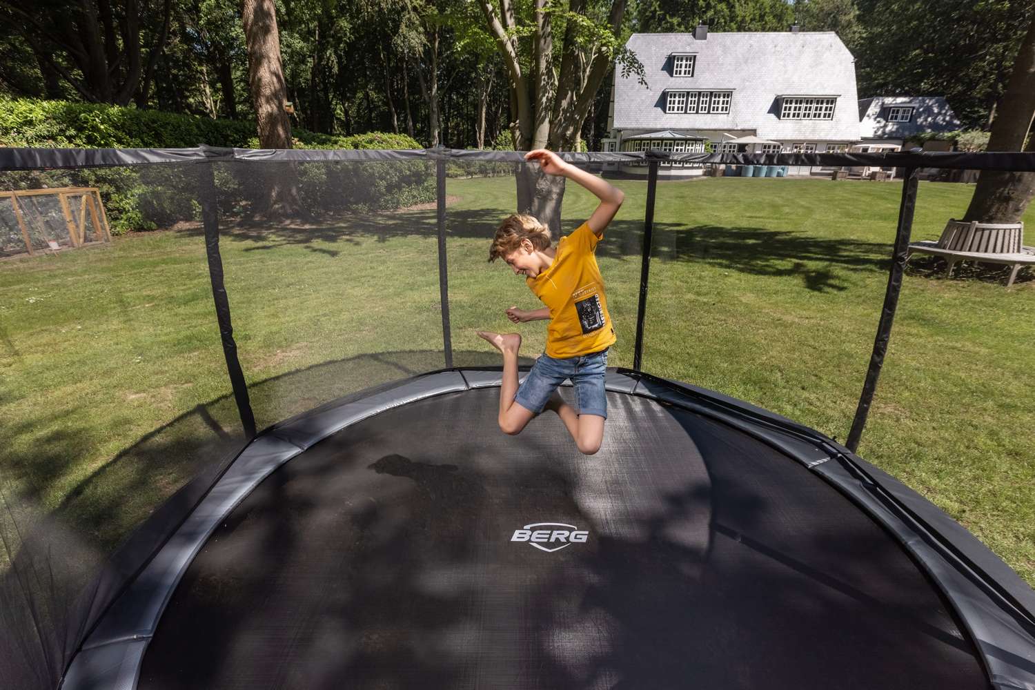 BERG Elite InGround 430 Grey + Safety Net DLX XL - Afbeelding 3