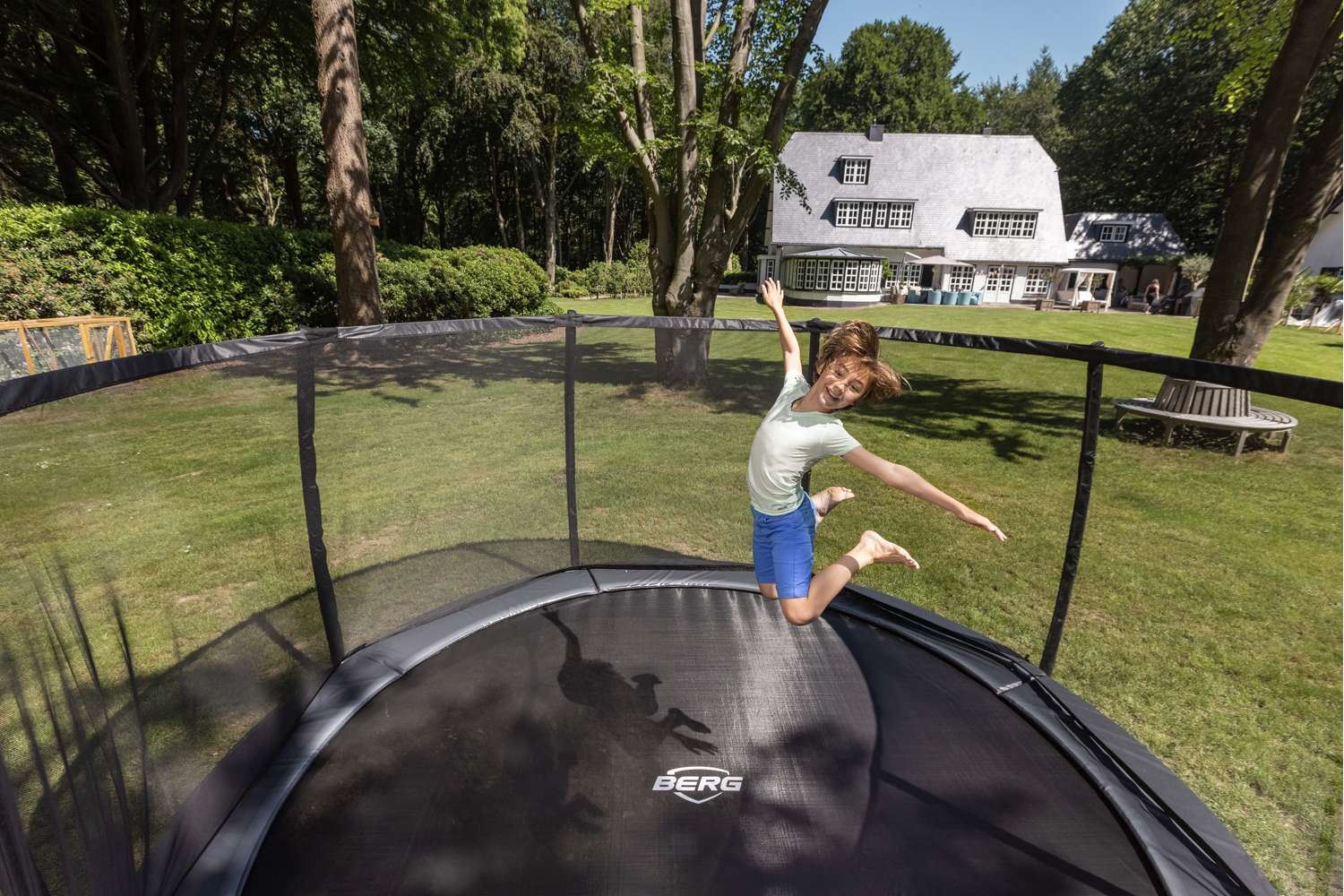 BERG Elite InGround 430 Grey + Safety Net DLX XL - Afbeelding 4