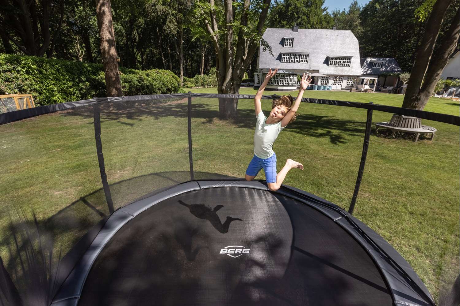 BERG Elite InGround 430 Grey + Safety Net DLX XL - Afbeelding 5