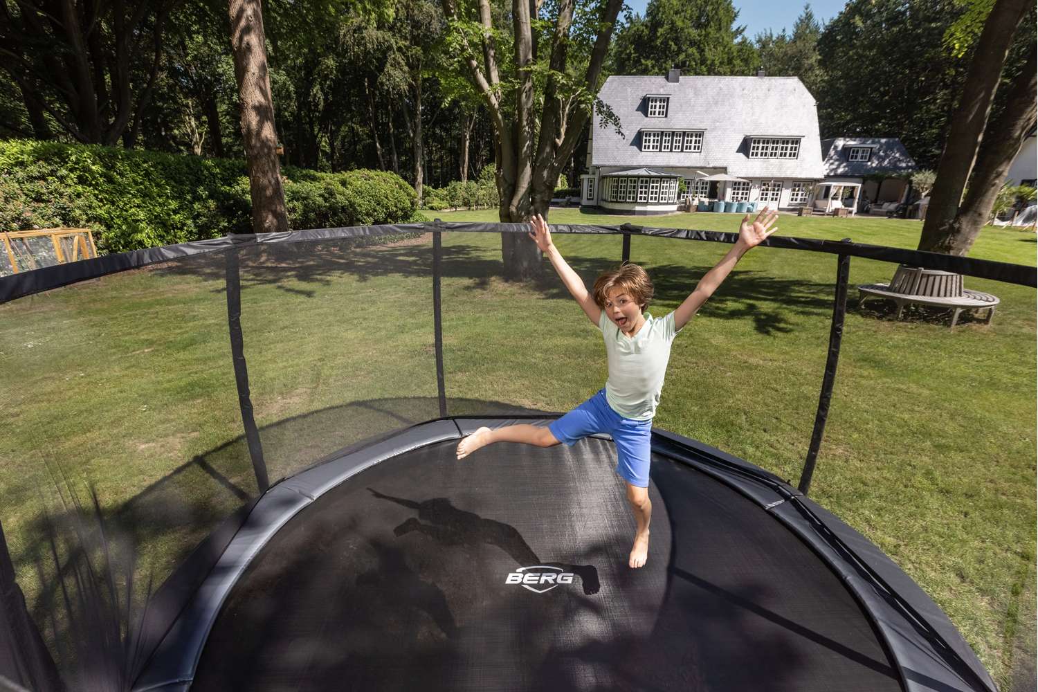 BERG Elite InGround 430 Grey + Safety Net DLX XL - Afbeelding 6
