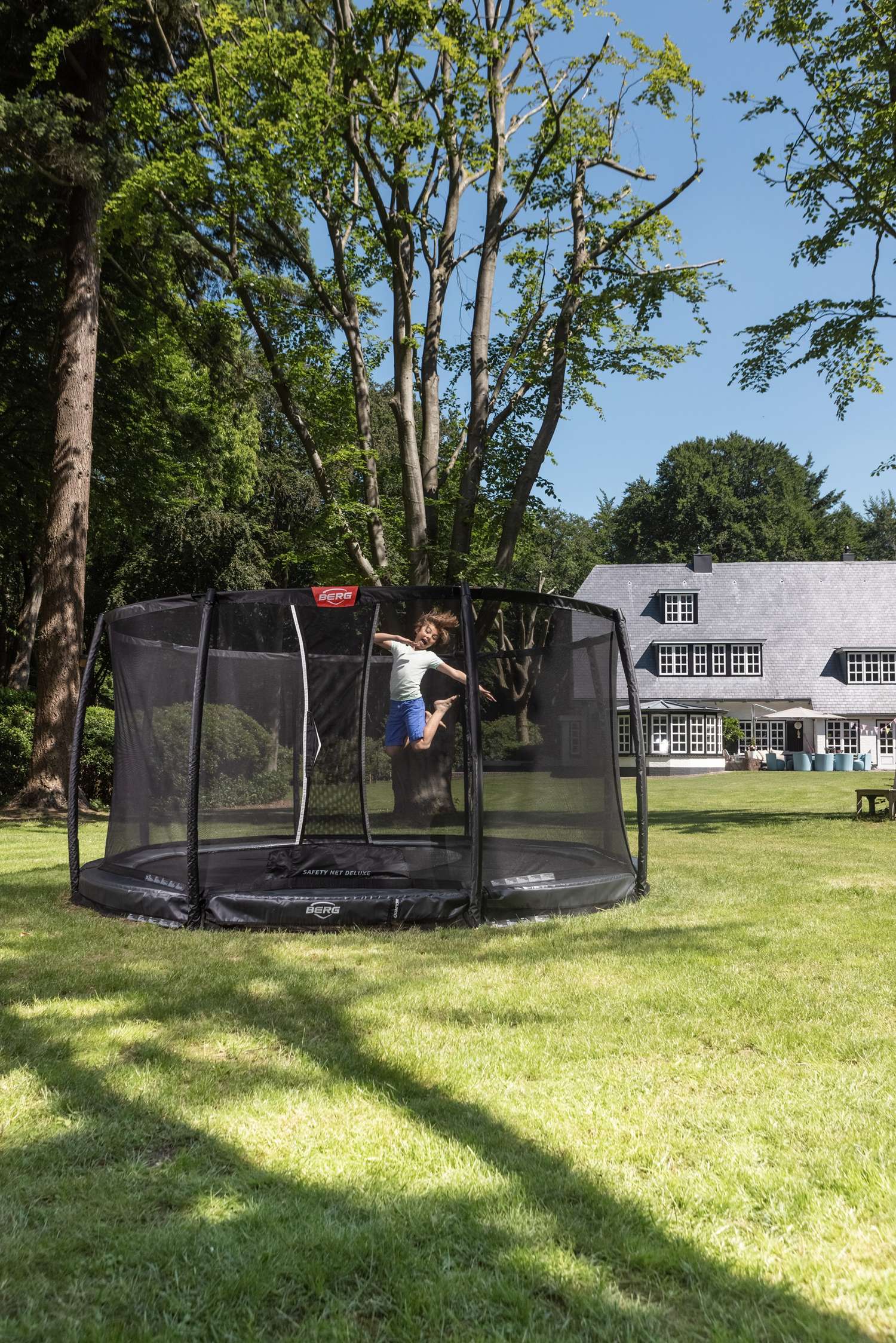 BERG Elite InGround 430 Grey + Safety Net DLX XL - Afbeelding 7