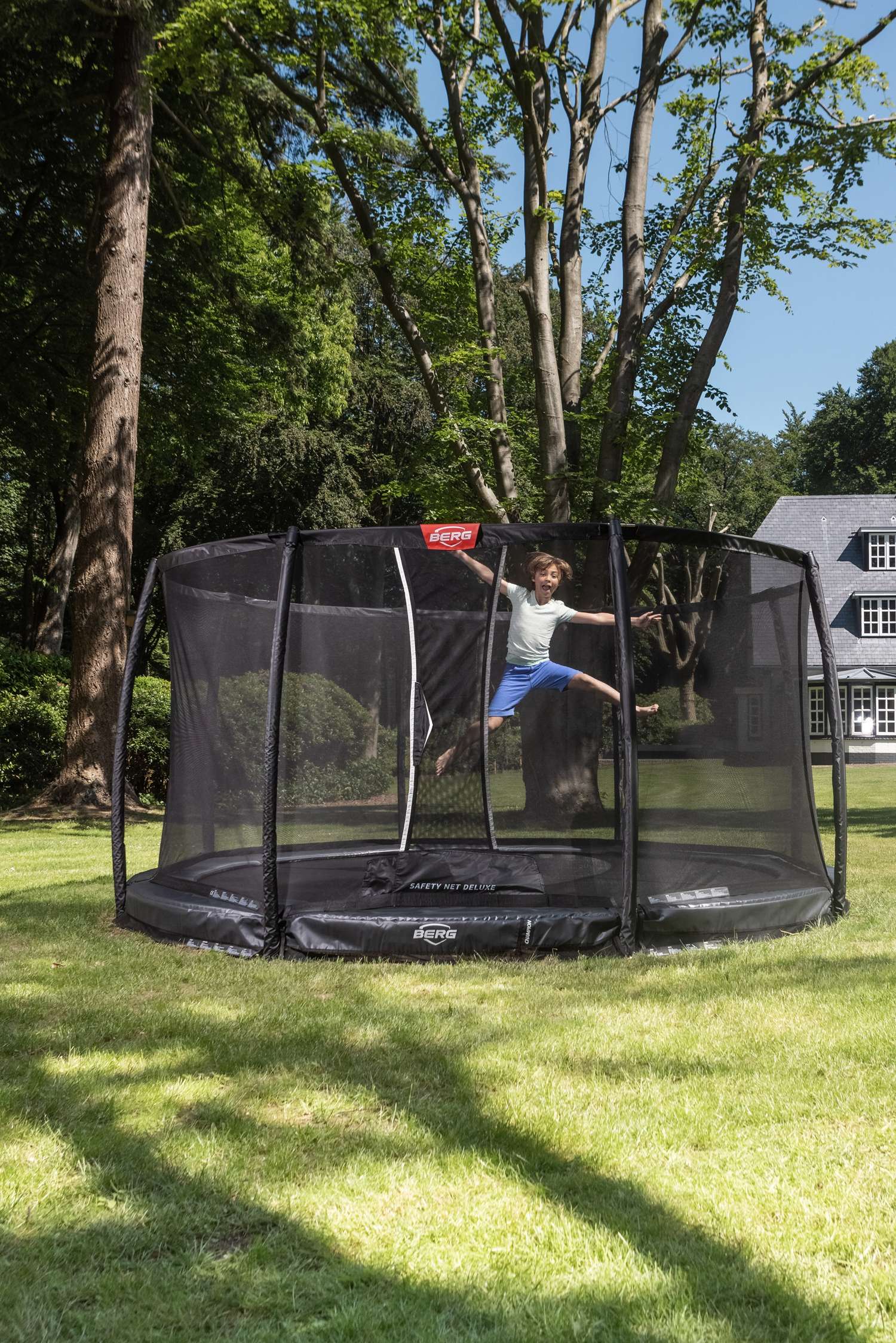 BERG Elite InGround 430 Grey + Safety Net DLX XL - Afbeelding 8