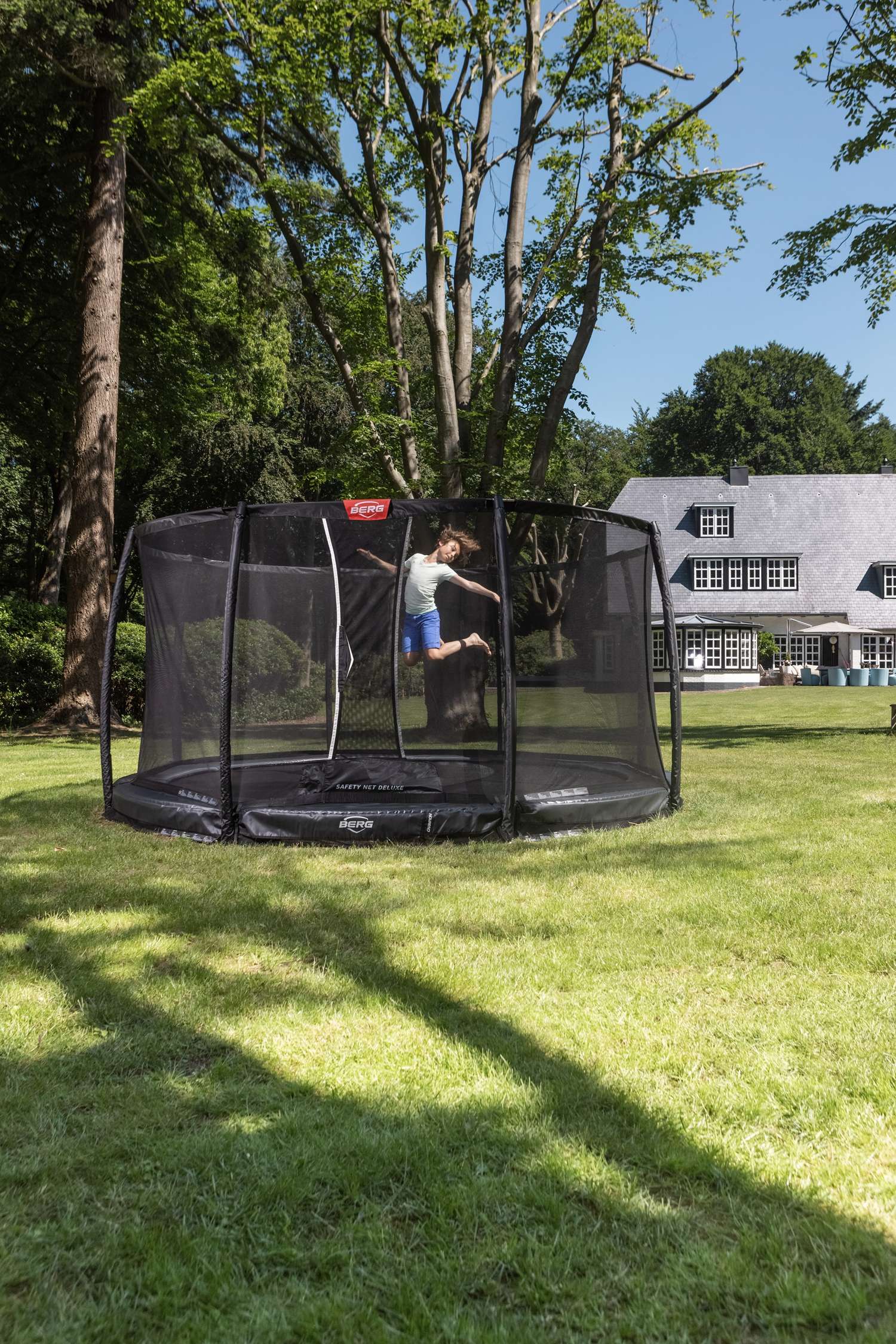 BERG Elite InGround 430 Grey + Safety Net DLX XL - Afbeelding 9