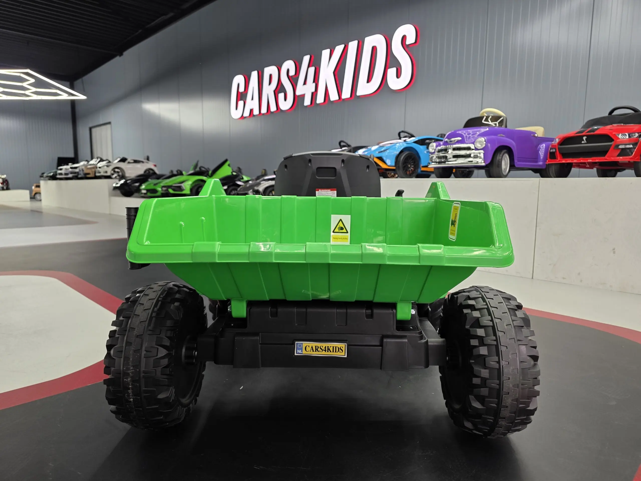 Kindertractor 24V met aanhanger groen - Afbeelding 9