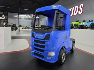 Kindervrachtwagen Scania 12V Blauw